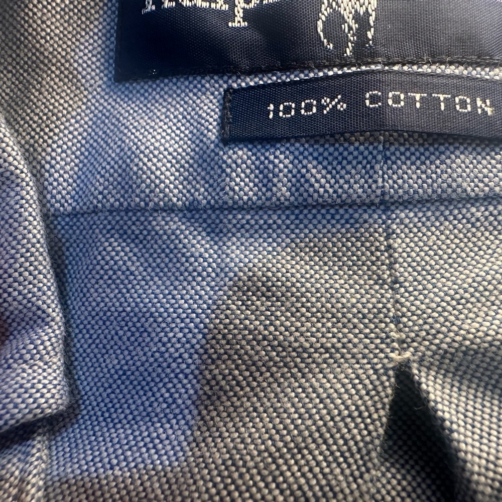 LIKE NEW SIZE 16/34 Ralph Lauren Men's Blue Pinstripe Button-Down Shirt - Picture 10 of 10